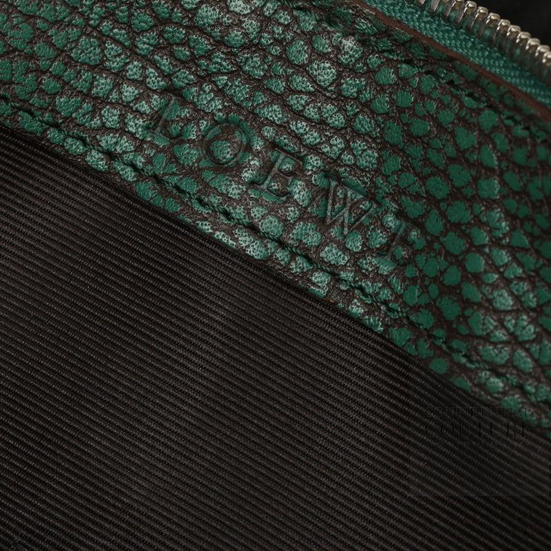 women Loewe Vintage Green Textured Bag