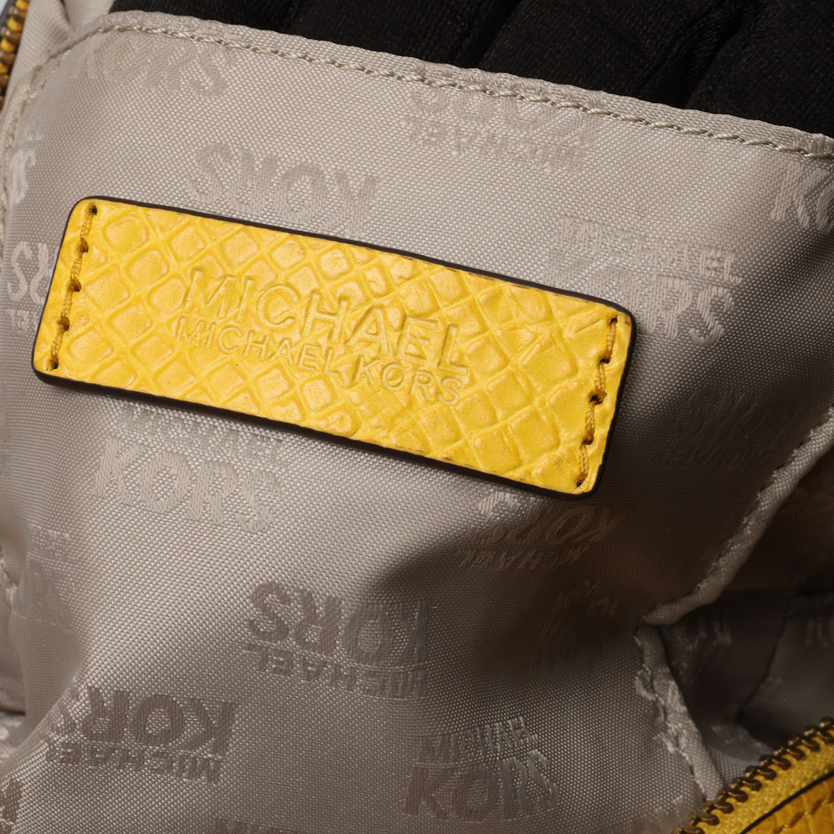 Yellow Leather Backpack