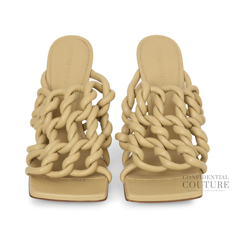 Bottega Veneta Beige Mule Sandals