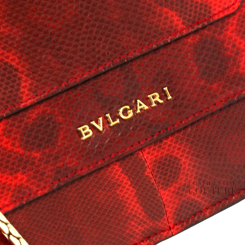 Red Karung Leather Medium Serpenti Forever Shoulder Bag