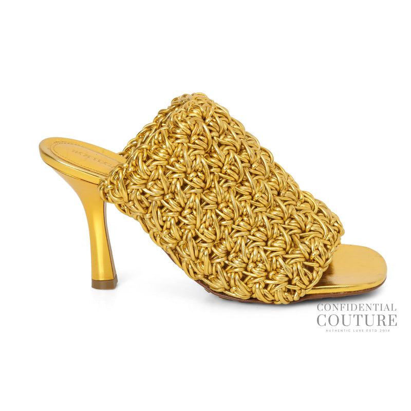 Women Bottega Veneta Gold BV Board Sandals EU 36 | UK 3 | US 6