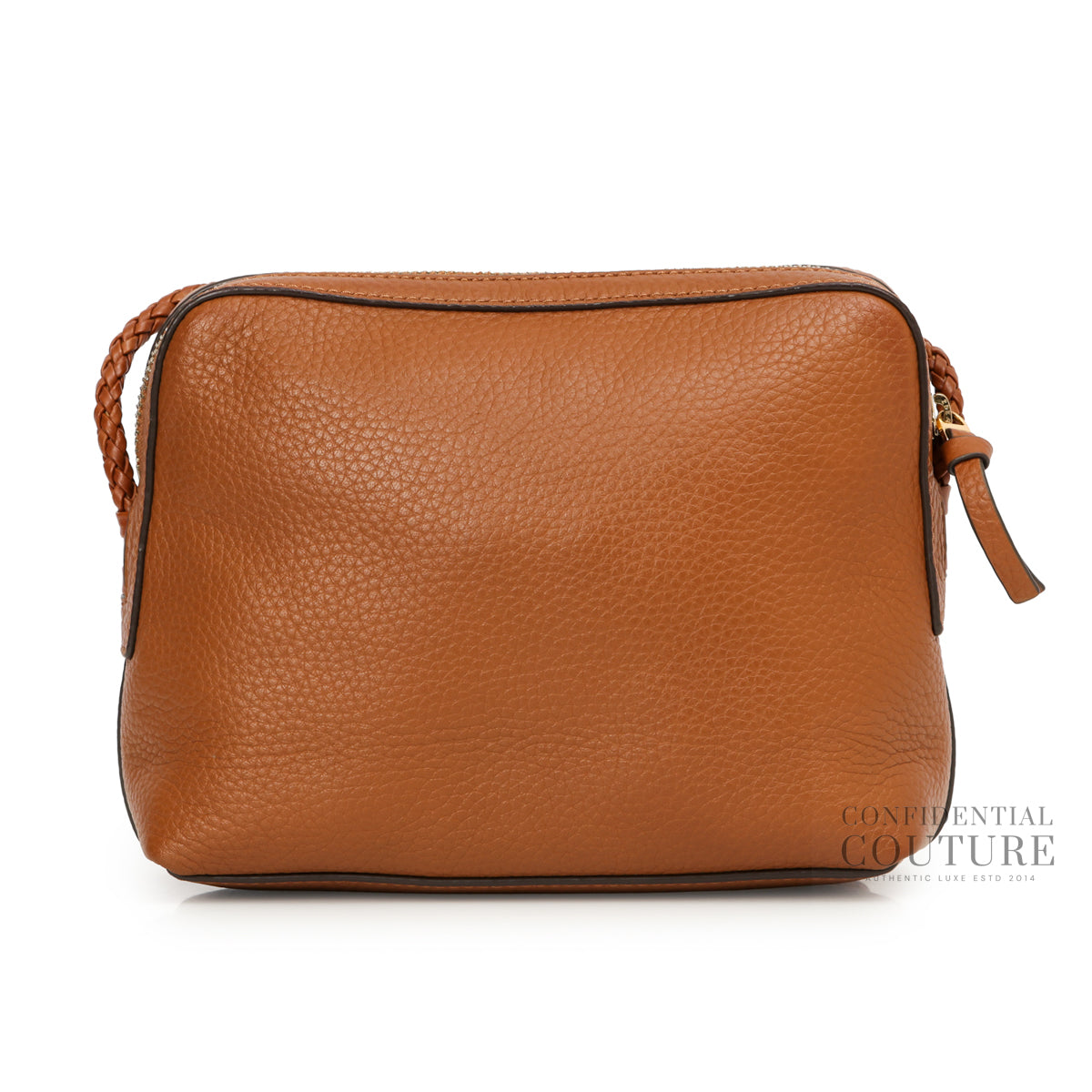 Authentic Pre-Loved — Brown Leather Crossbody — Back View