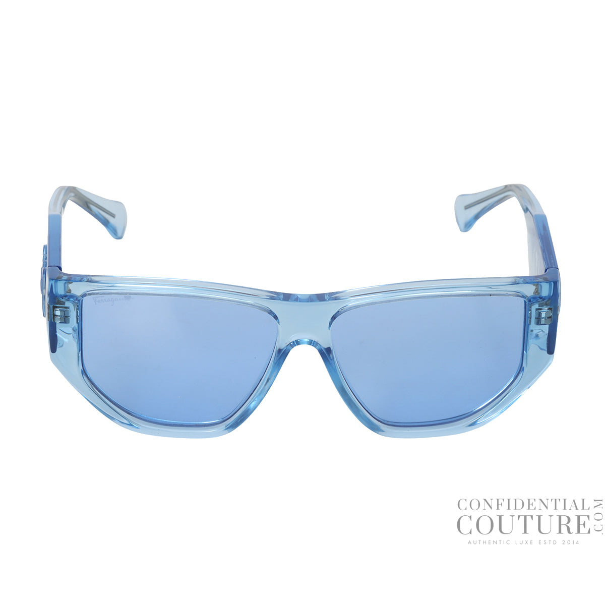 SF107743256S Blue Gradient Rectangular Sunglasses