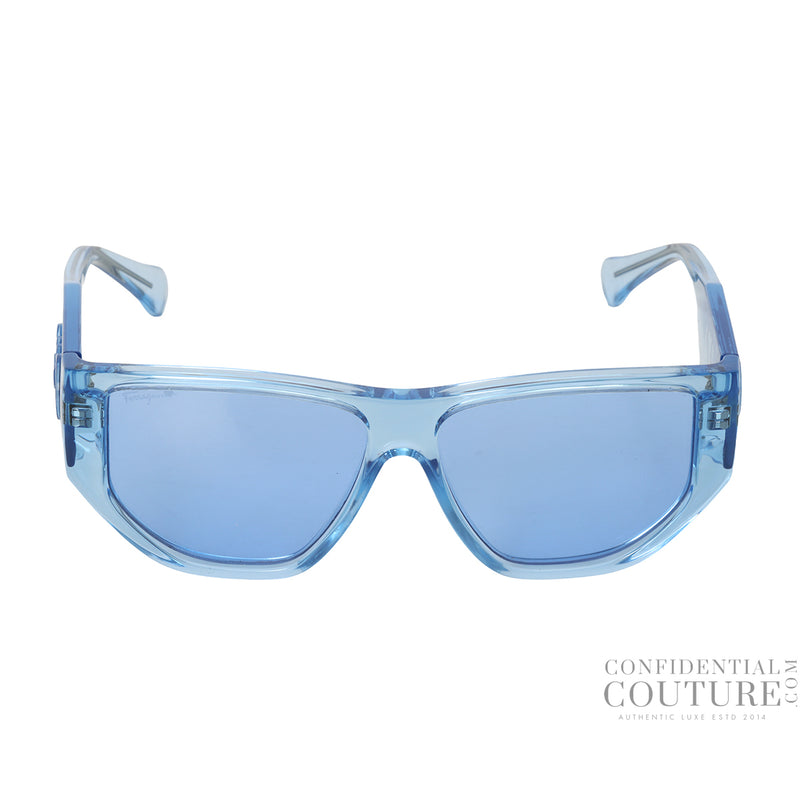 Salvatore Ferragamo SF107743256S Blue Gradient Rectangular Sunglasses