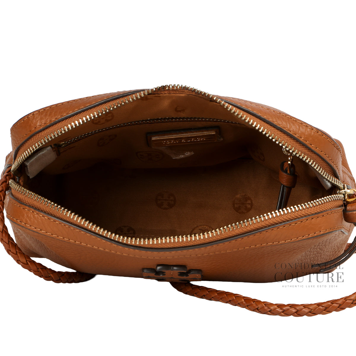 Authentic Pre-Loved — Brown Leather Crossbody — Hardware Detail