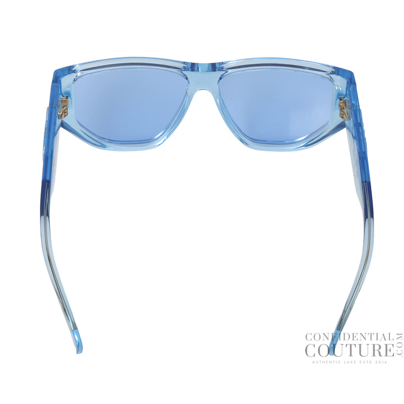 Pre-loved Salvatore Ferragamo SF107743256S Blue Gradient Rectangular Sunglasses
