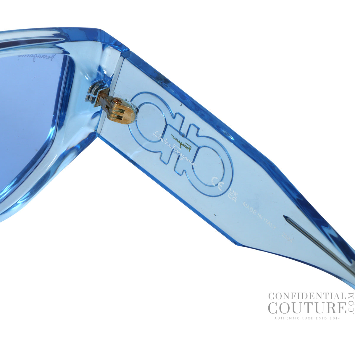 SF107743256S Blue Gradient Rectangular Sunglasses