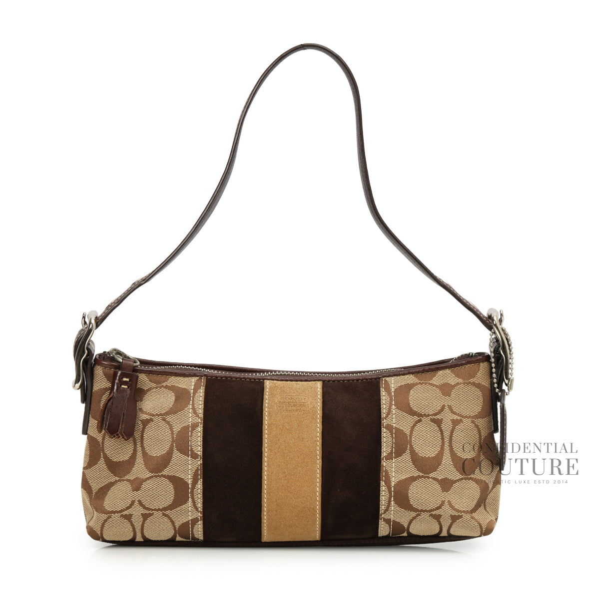 Authentic Pre-Loved — In Signature Fabric Canvas with suede Baguette — Front View