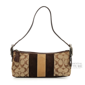 In Signature Fabric Canvas with suede Baguette