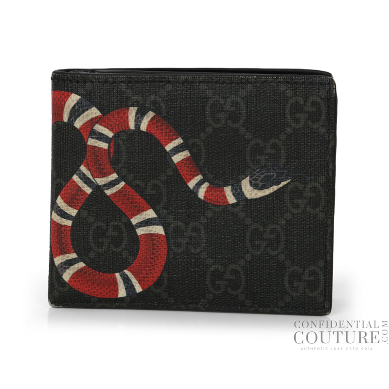 Pre-loved Gucci Kingsnake Print Bi-fold Wallet