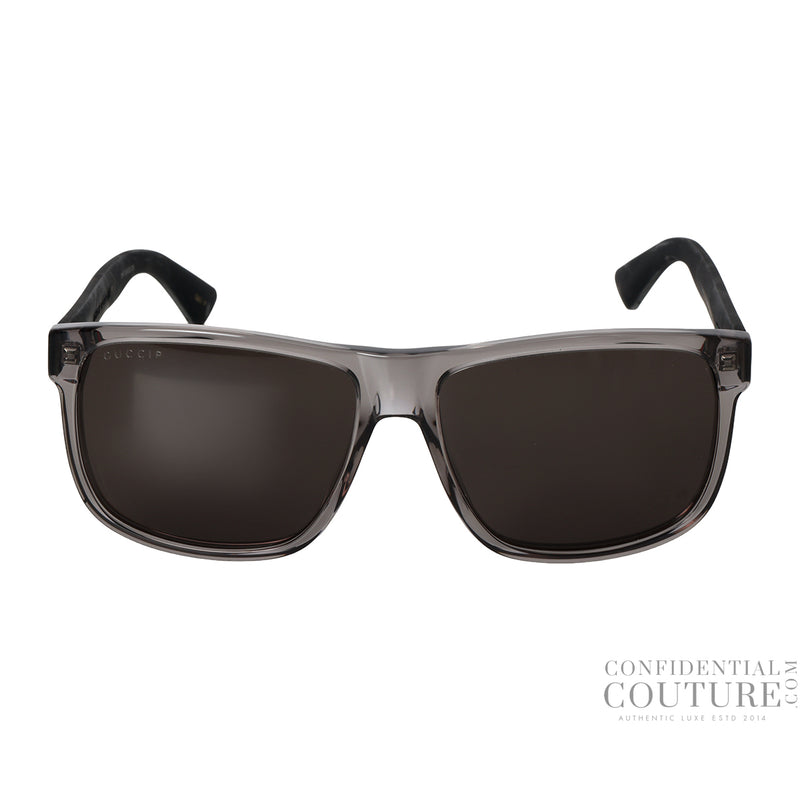 Gucci Grey Acetate GG 0010S 004 58 Sunglasses