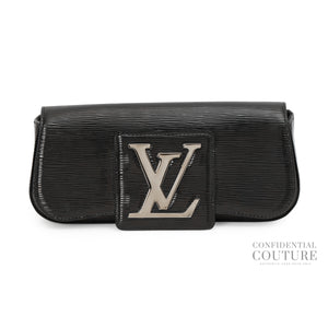Sobe Black Patent Leather Clutch