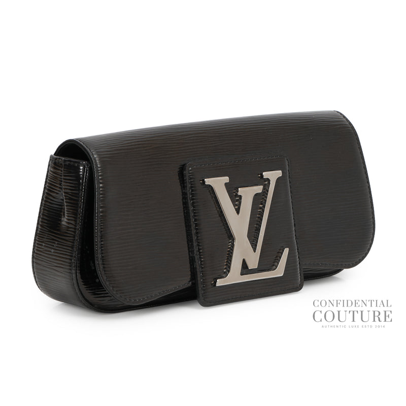 Sobe Black Patent Leather Clutch