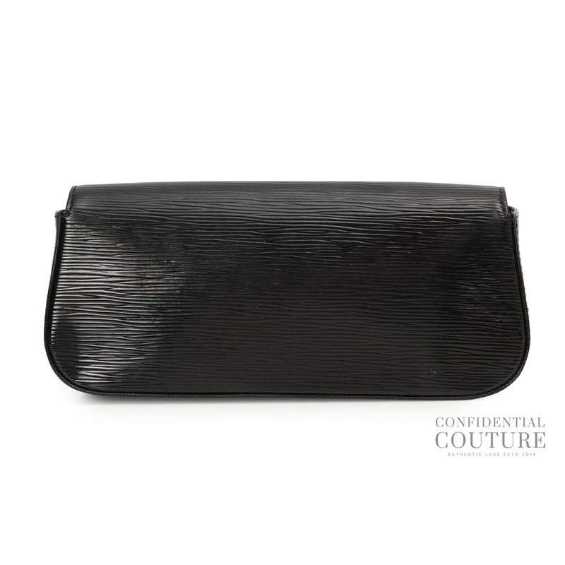Sobe Black Patent Leather Clutch