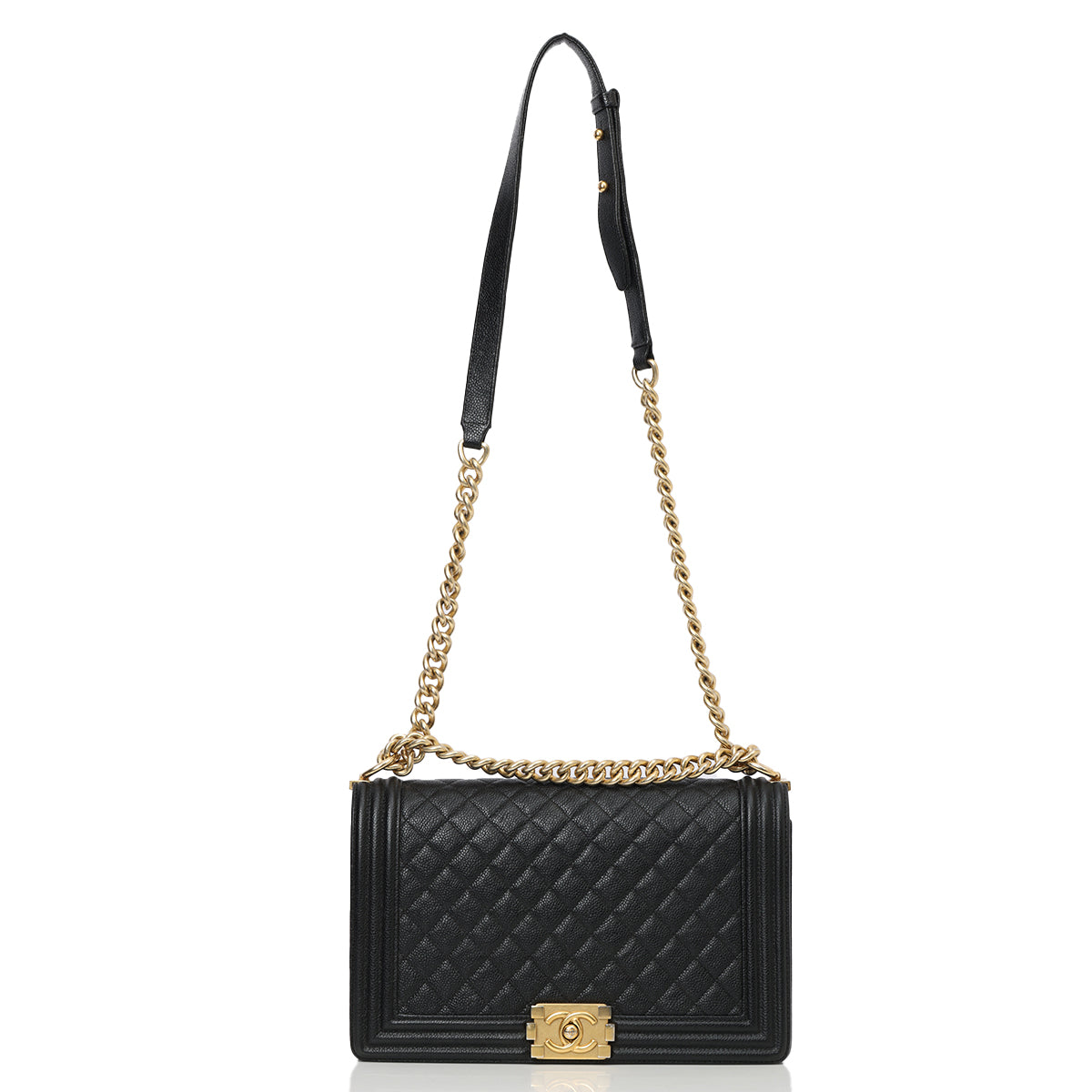 Boy Black Large Handbag
