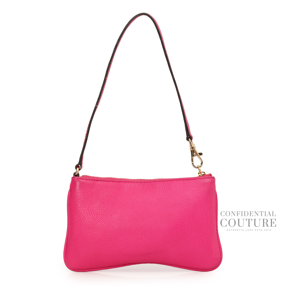 Authentic Pre-Loved — Hot Pink Wristlet — Back View