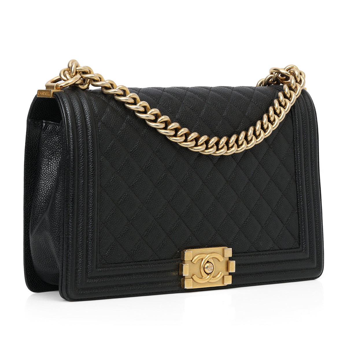 Boy Black Large Handbag