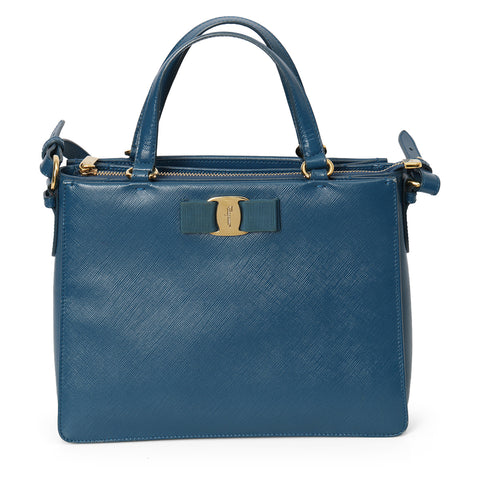 Vara Tracy Blue Tote Bag