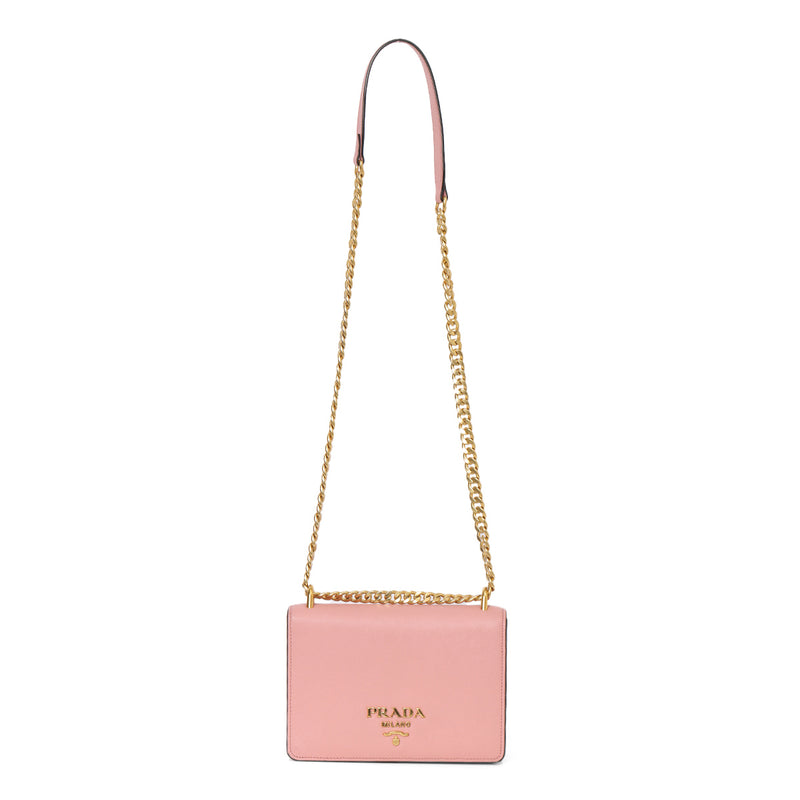 Petal Pink Mini Saffiano Leather Crossbody