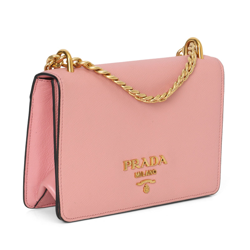 Petal Pink Mini Saffiano Leather Crossbody