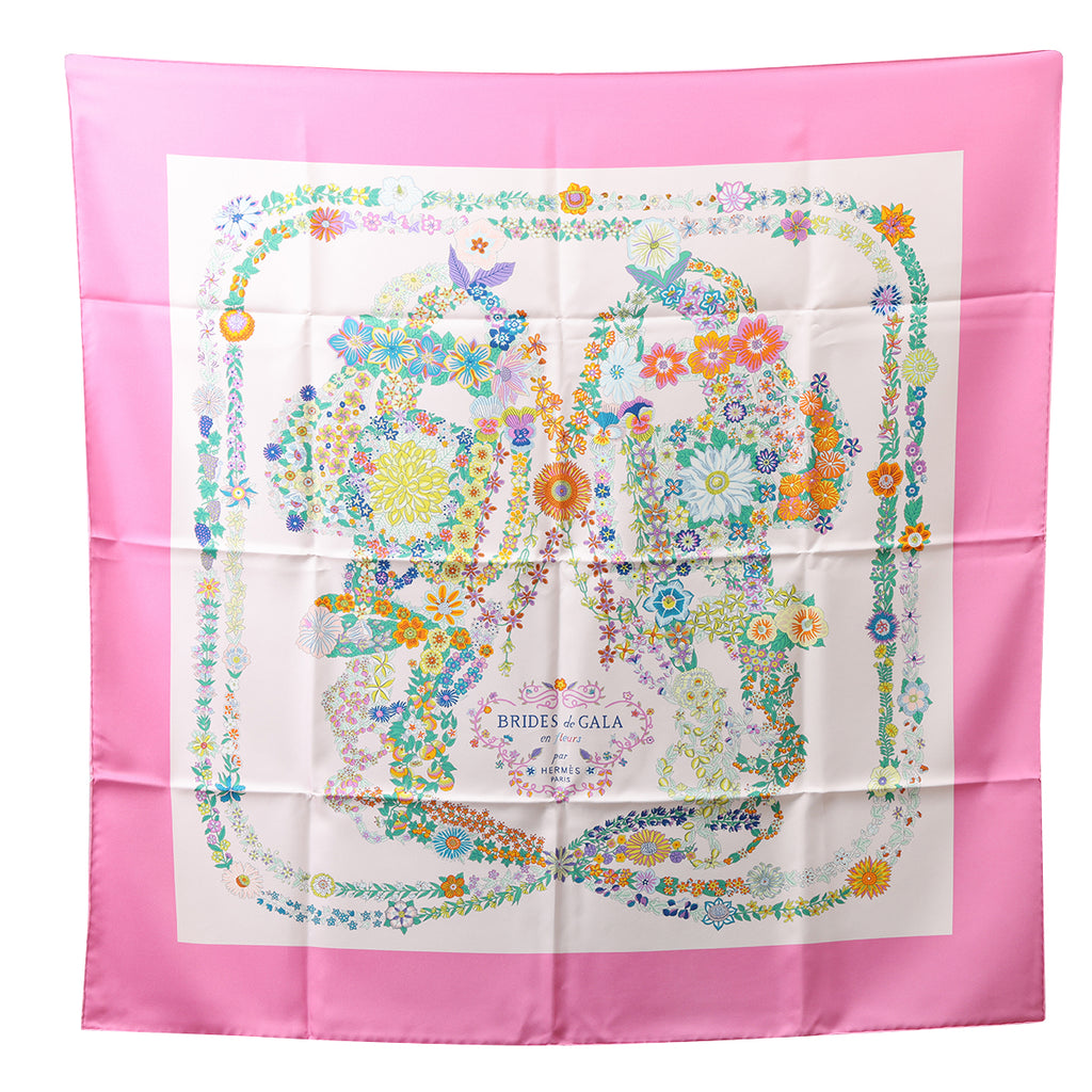 SHOP PRE LOVED Hermès Scarf Carré Go Brides De Gala en Fleurs