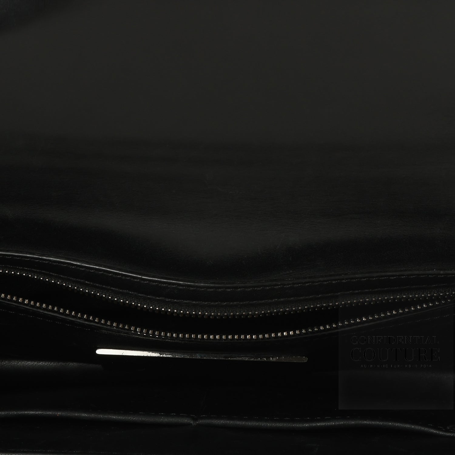 Black Leather Glam Lock Medium Flap Bag