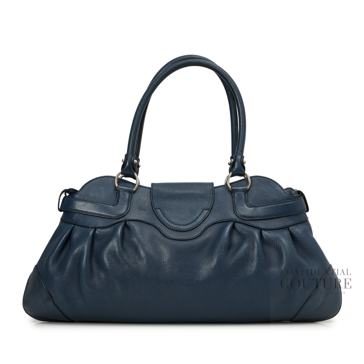 Blue Leather Marisa Shoulder Bag