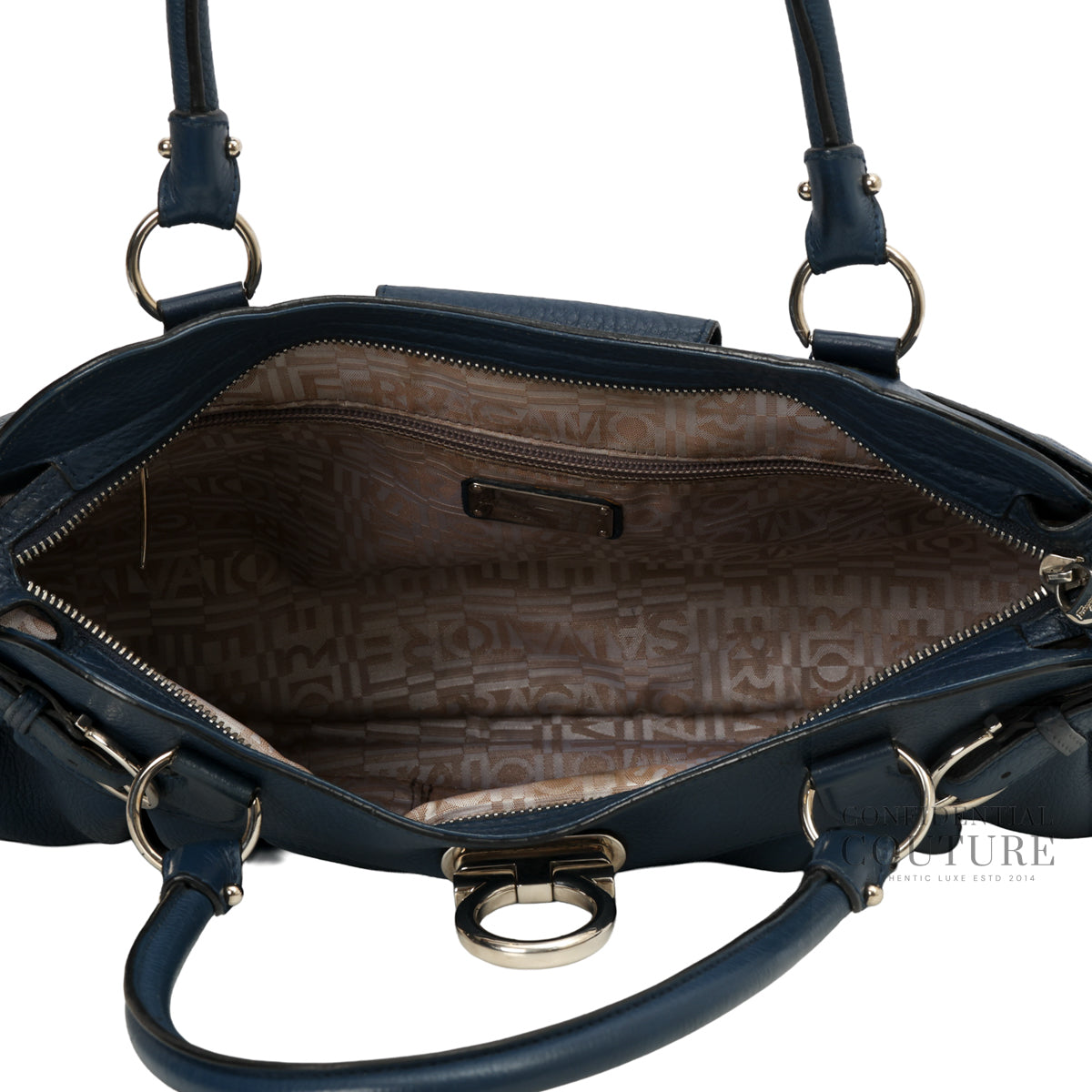 Blue Leather Marisa Shoulder Bag