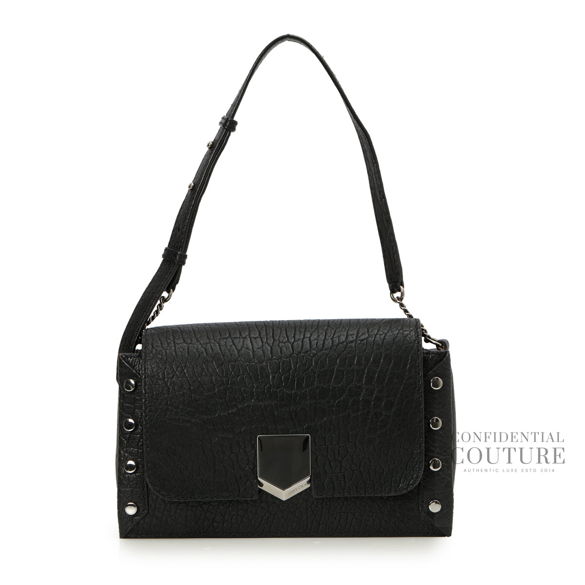 Lockett Black Leather Shoulder Bag