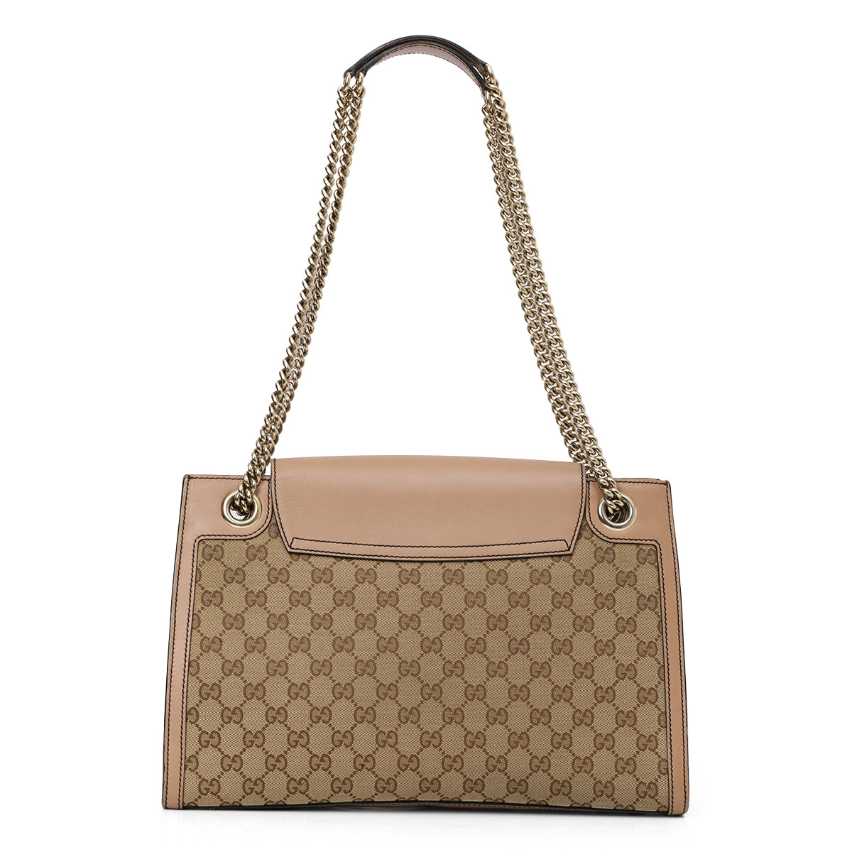GG Beige/Nude Rose Canvas And Leather Large Emily Shoulder Bag