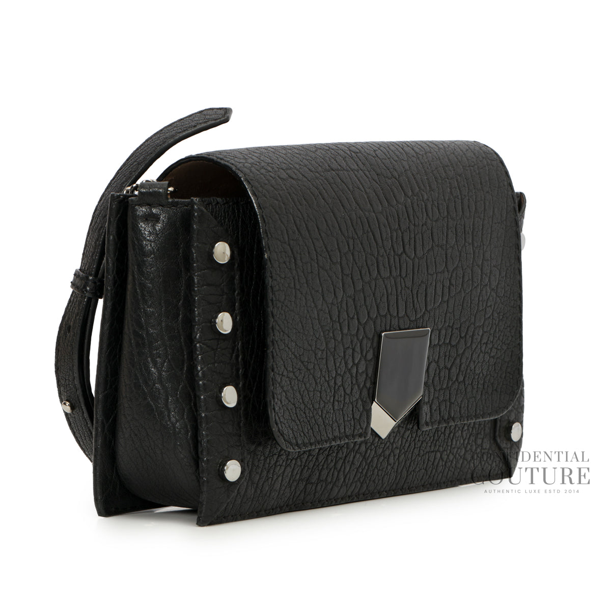 Lockett Black Leather Shoulder Bag