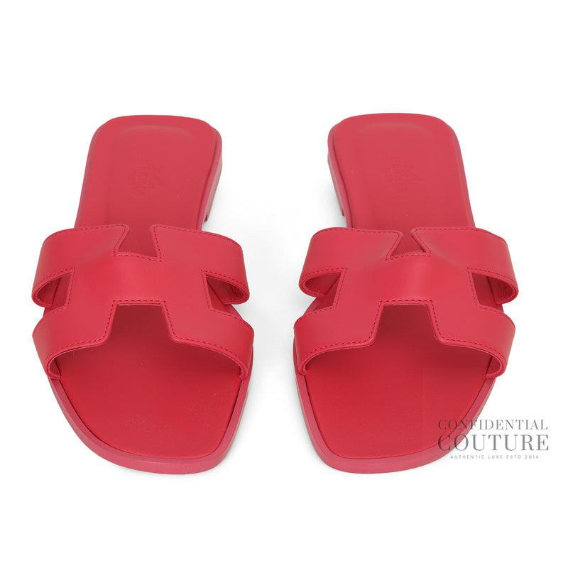 Pre-loved Hermes Fuchsia Oran Sandal EU 39 | US 8.5 | UK 5.5