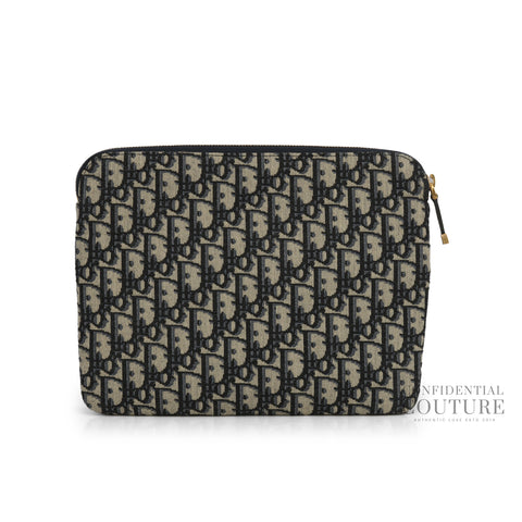 Travel Kit In Blue Dior Oblique Jacquard Canvas With baggage Tag, Passport Cover and Pouch