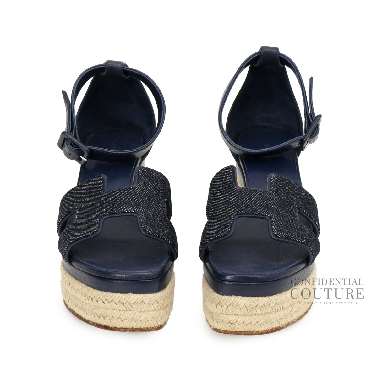 Authentic Pre-Loved — Elda Bleu Brut / Bleu Obscur Espadrilles | EU 39 — Side View