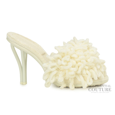 Pose Sandal Dread Chenille White Sandals | EU 37.5 | US 7.5 | UK 4.5
