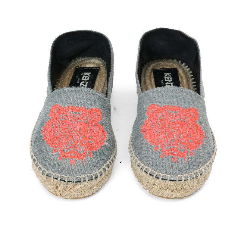 Women pre loved kenzo classic tiger espadrilles size 36