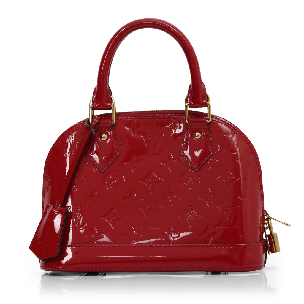 Louis Vuitton Red Patent Leather Alma BB Bag