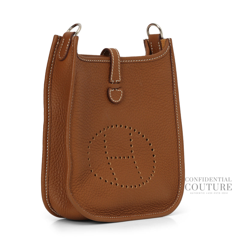 Evelyne 16 Taurillion Clemence Tan Crossbody Bag With Silver Hardware