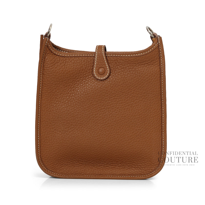 Evelyne 16 Taurillion Clemence Tan Crossbody Bag With Silver Hardware
