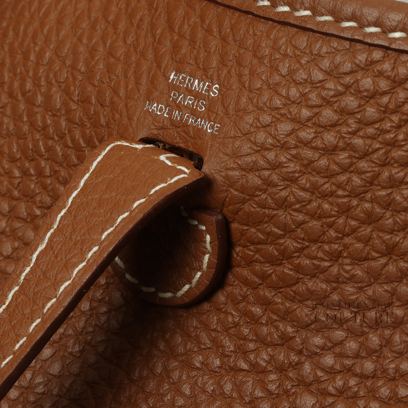Evelyne 16 Taurillion Clemence Tan Crossbody Bag With Silver Hardware