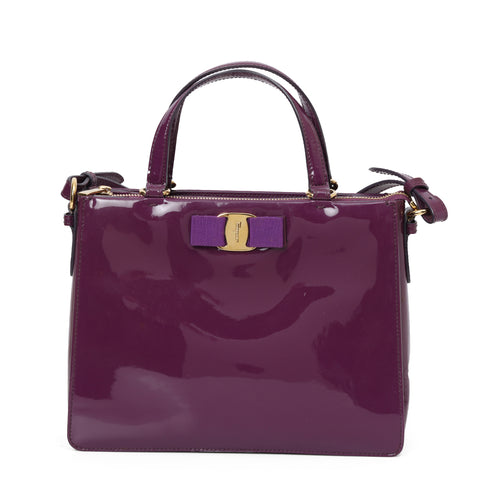 Purple Tracy Patent Leather Bag