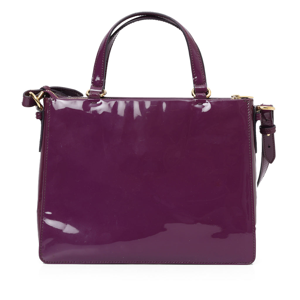 SHOP PRELOVED Salvatore Ferragamo Purple Tracy Patent Leather Bag