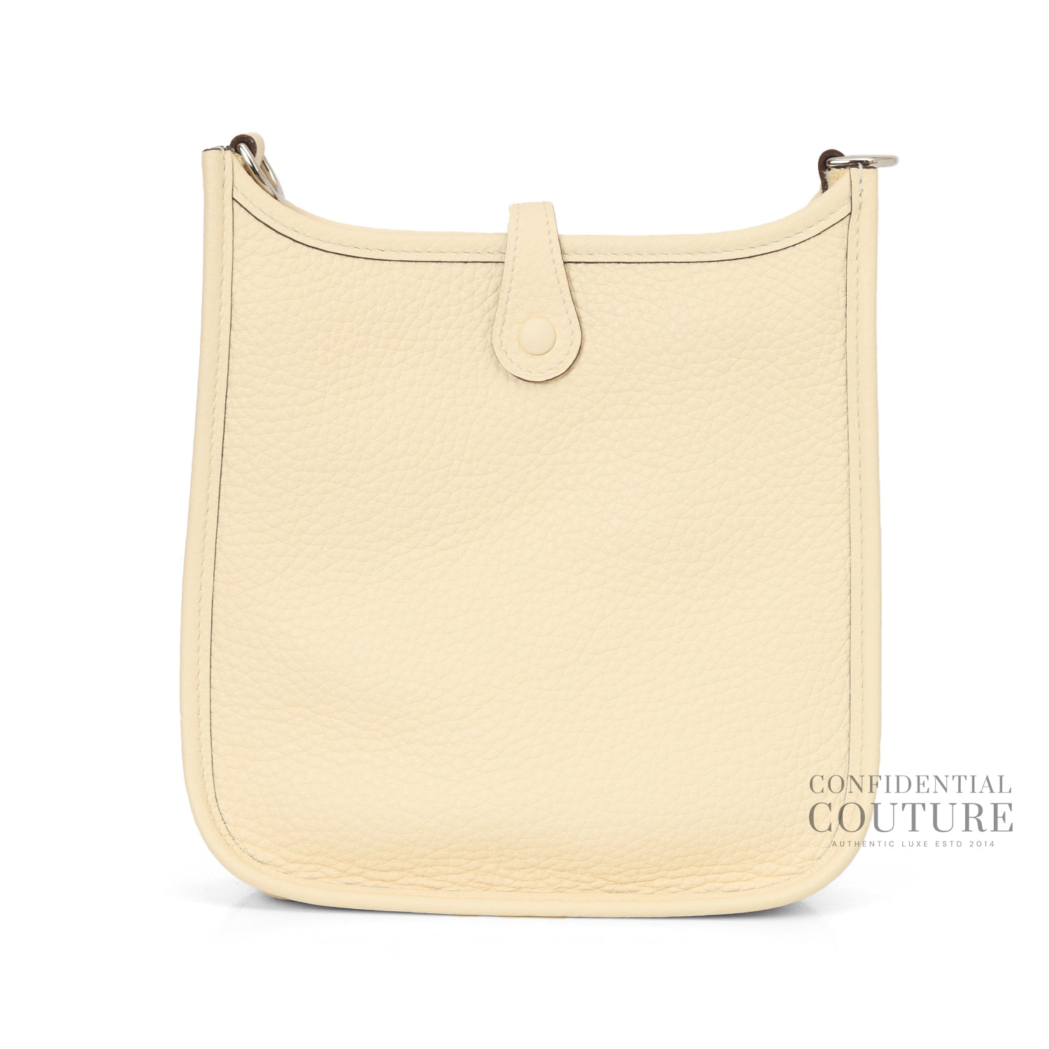 Evelyne 16 Taurillion Clemence Nata/Blanc Crossbody Bag With Silver Hardware