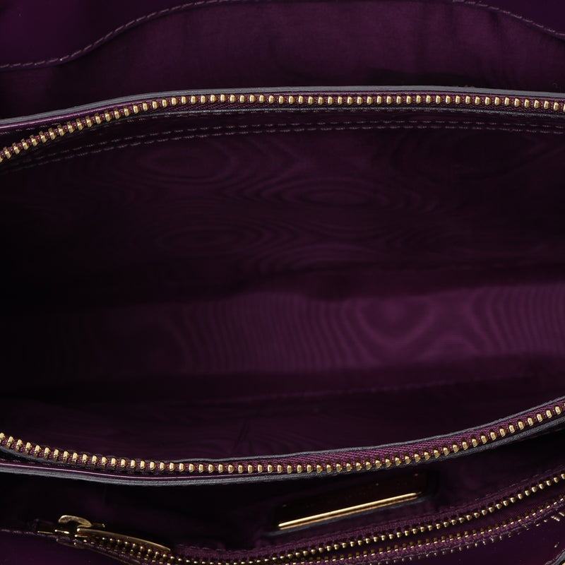 Women pre loved salvatore ferragamo purple tracy patent leather bag sale