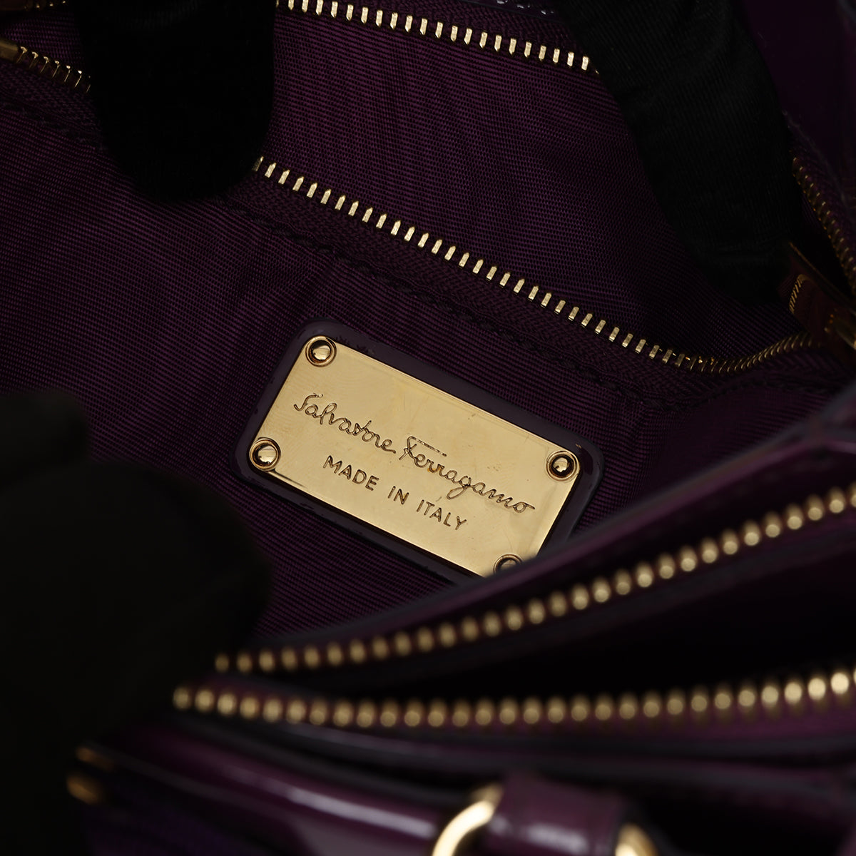 Purple Tracy Patent Leather Bag