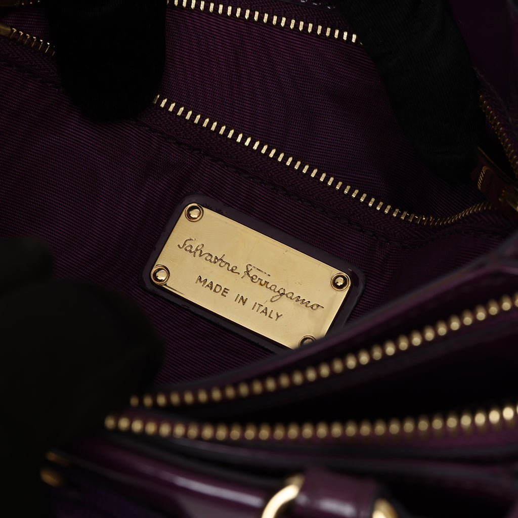 SHOP PRELOVED Salvatore Ferragamo Purple Tracy Patent Leather Bag