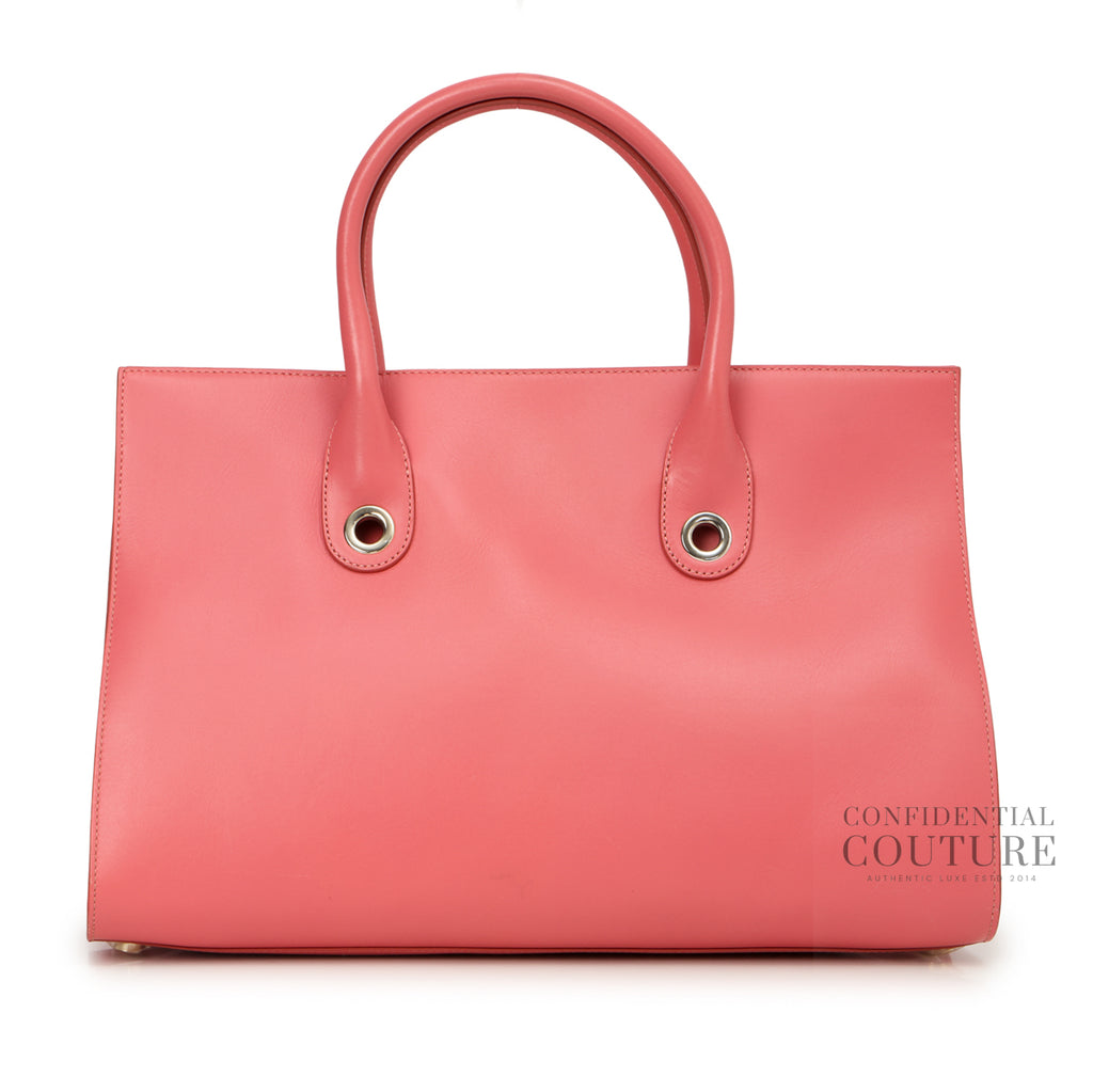 JIMMY CHOO ライリーＬ トートバッグ ピンク Shop Pre-Owned Jimmy Choo Pink Riley Leather Tote – Confidential