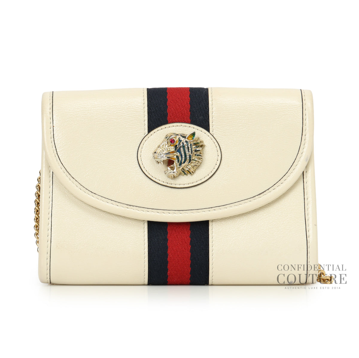 Authentic Pre-Loved — Rajah Mini White Leather Crossbody Bag — Front View