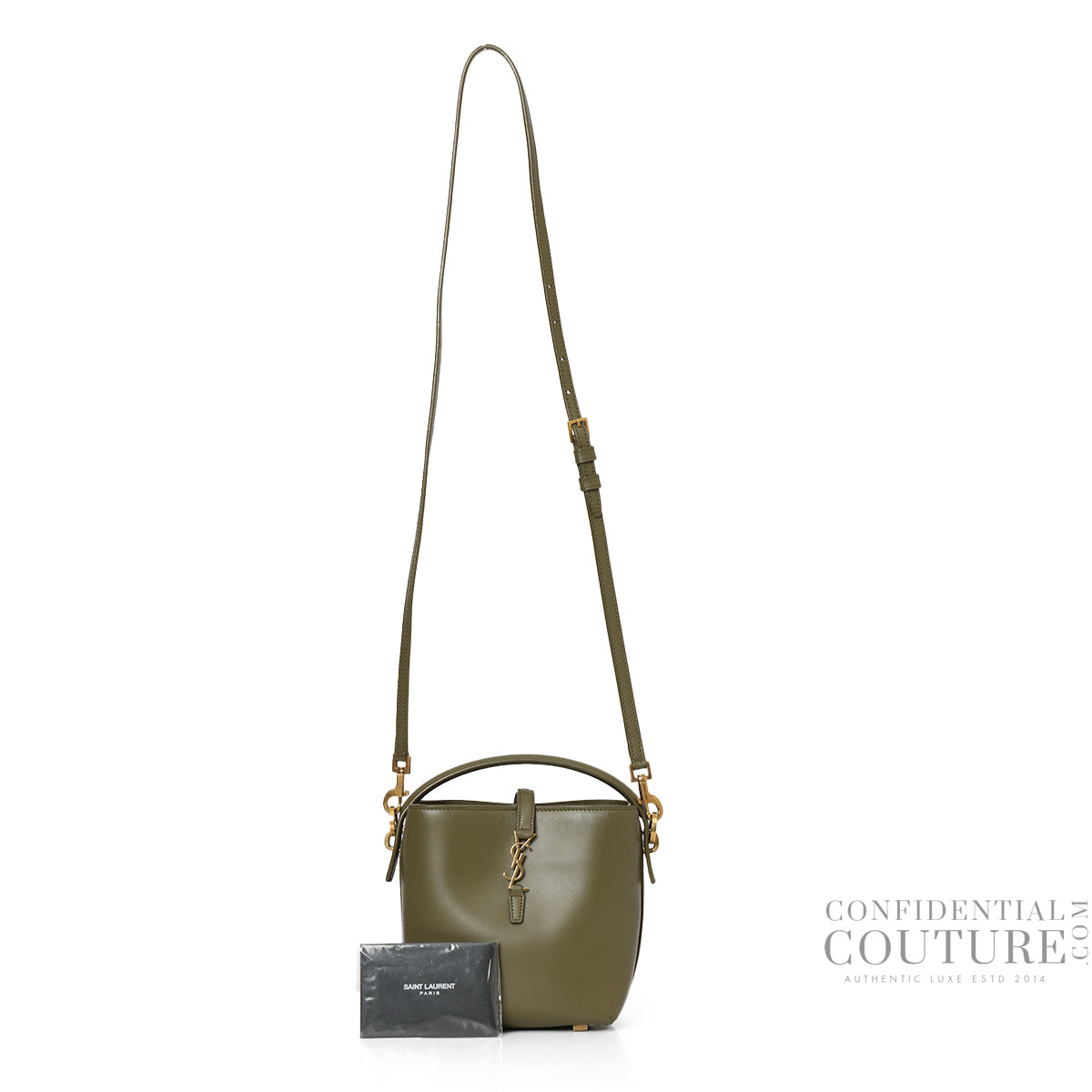 Olive LE 37 Mini Bag In Shiny Leather