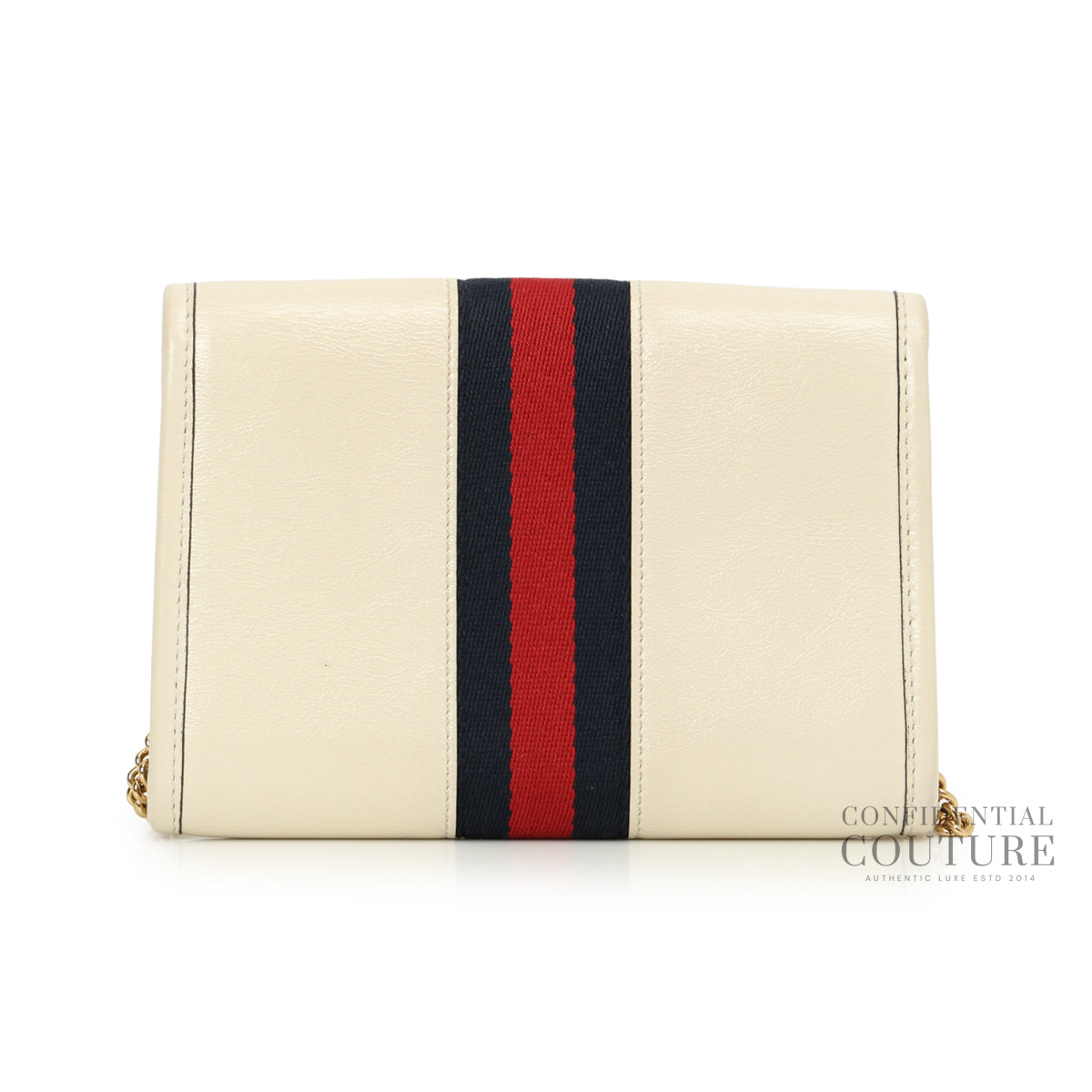 Authentic Pre-Loved — Rajah Mini White Leather Crossbody Bag — Back View